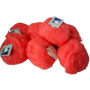 7 Balls of Phildar Cecilia Mohair Yarn Coral Discontinued Same Dye Lot 004